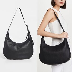 BAGGU Large Crescent Leather Shoulder Bag